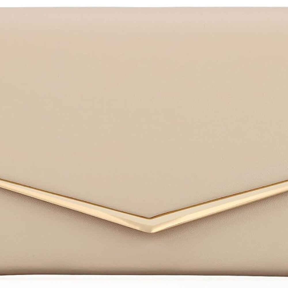 Women’s Evening Handbag Vegan Leather Ladies Envelope Clutch Classic Elegant Pur